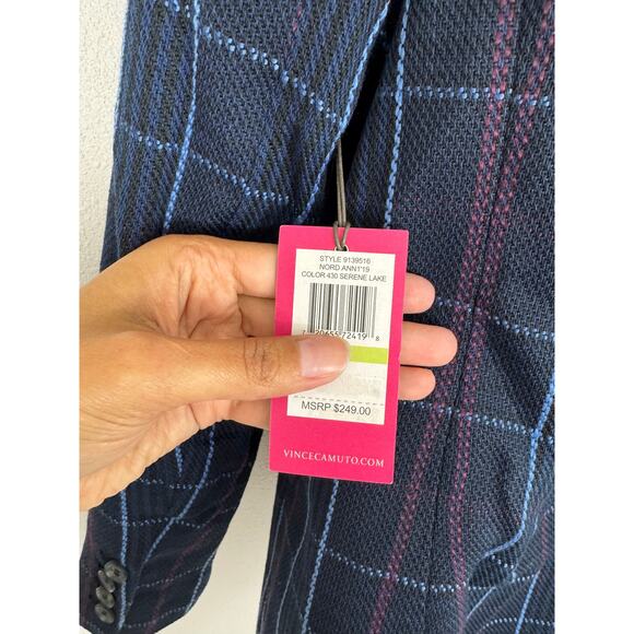 Vince Camuto Plaid Blazer Jacket Women’s Size 4 NWT $249 - Picture 5 of 7